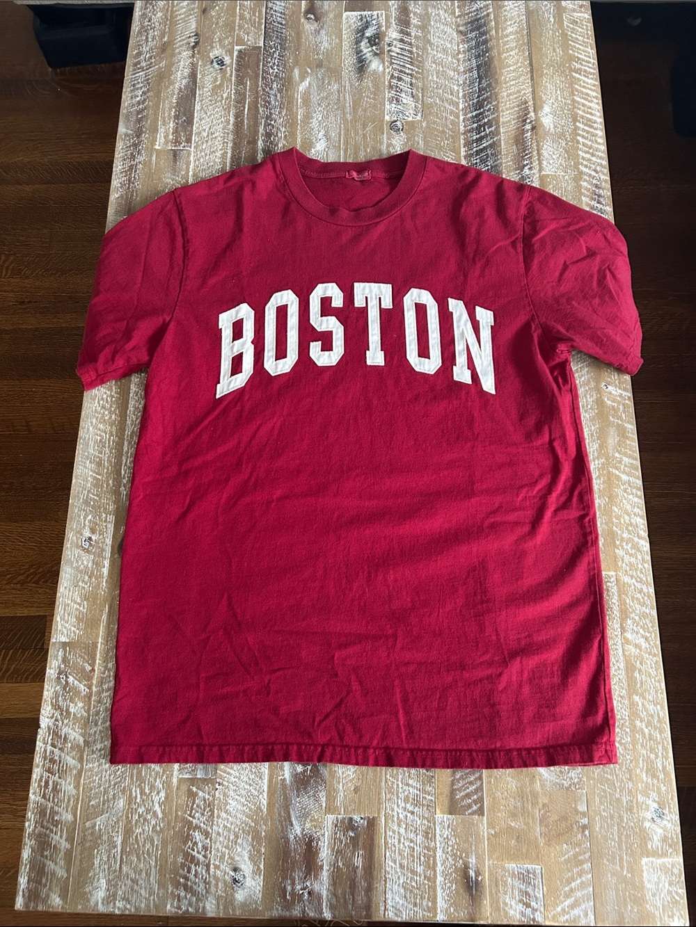 Brandy Melville Red Boston Short-Sleeve Tee